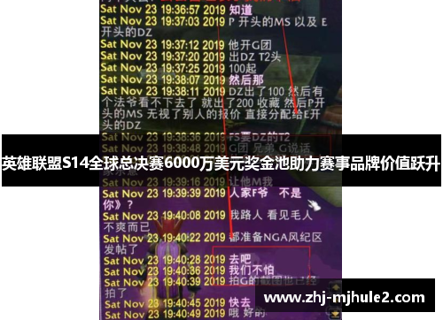 英雄联盟S14全球总决赛6000万美元奖金池助力赛事品牌价值跃升